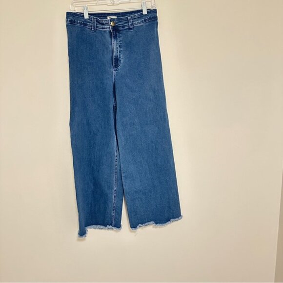 NEW BillaBong Free Fall Fray Hem Stretch Wide-Leg Indigo Womens Jeans, Sz 30 - Picture 10 of 10